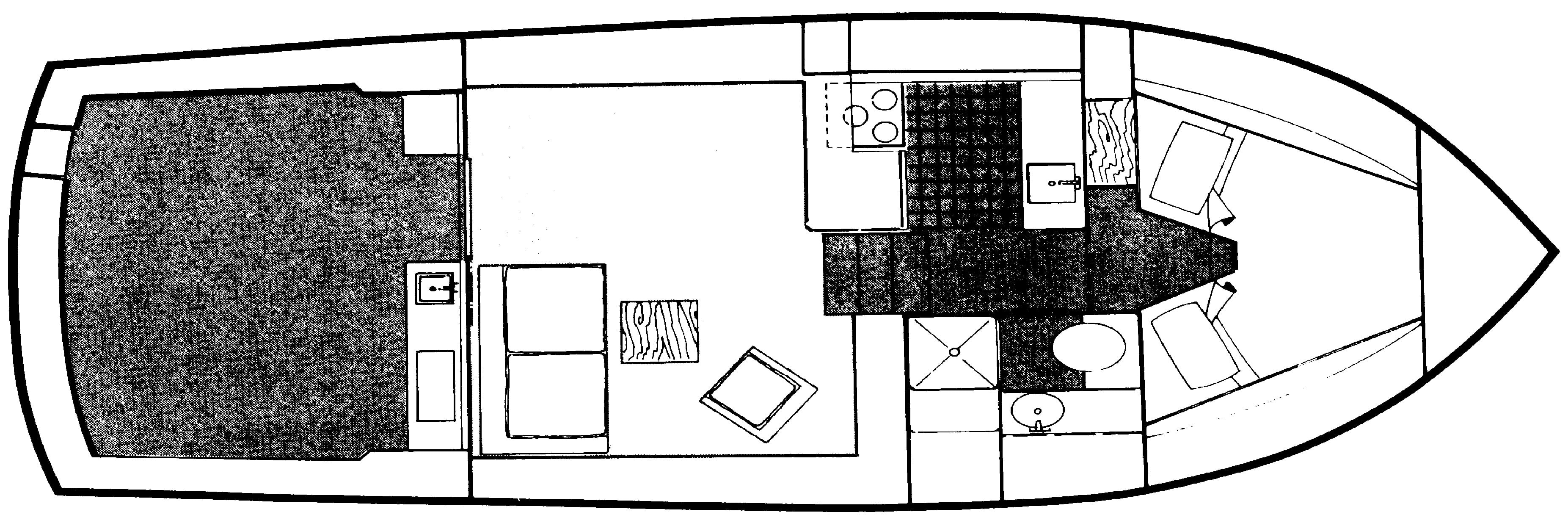 Egg Harbor Yachts 35 Sport Fisherman floor plan