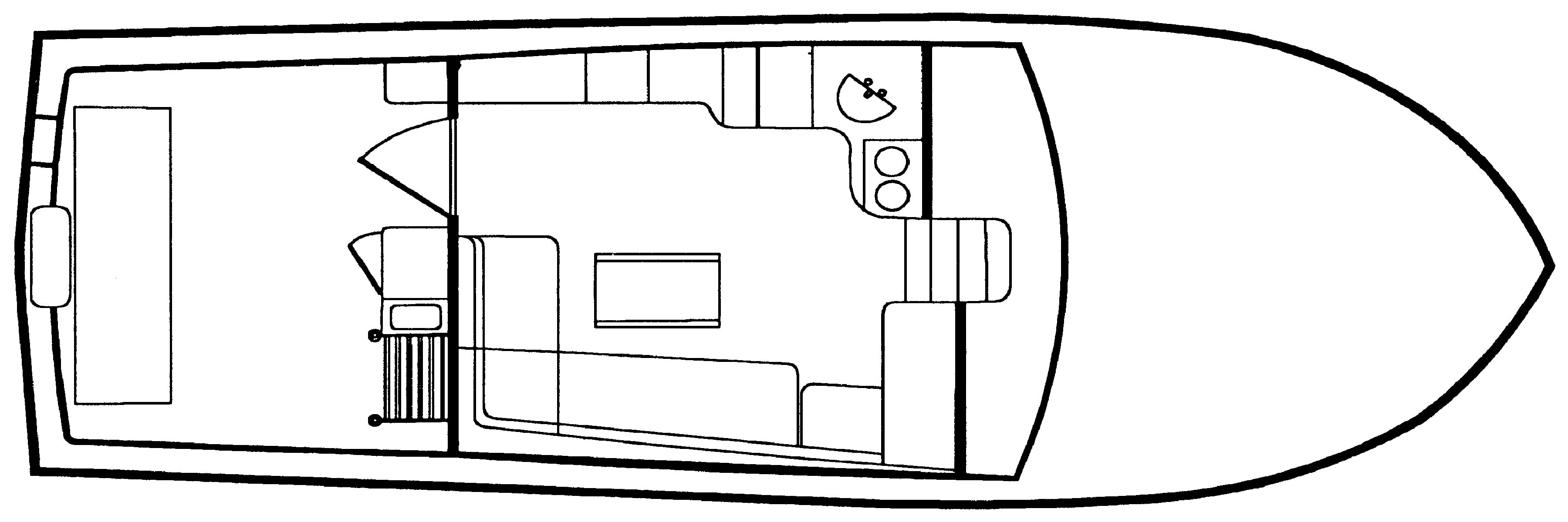 Egg Harbor Yachts 37 Sport Yacht floor plan