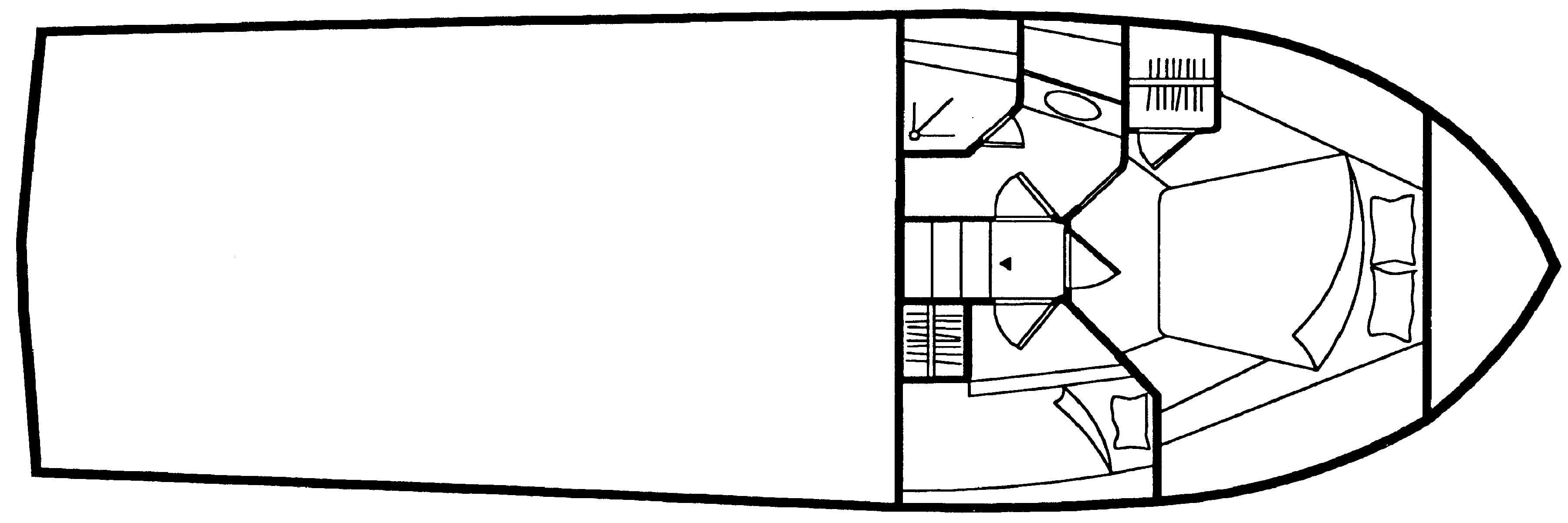 Egg Harbor Yachts 37 Sport Yacht floor plan