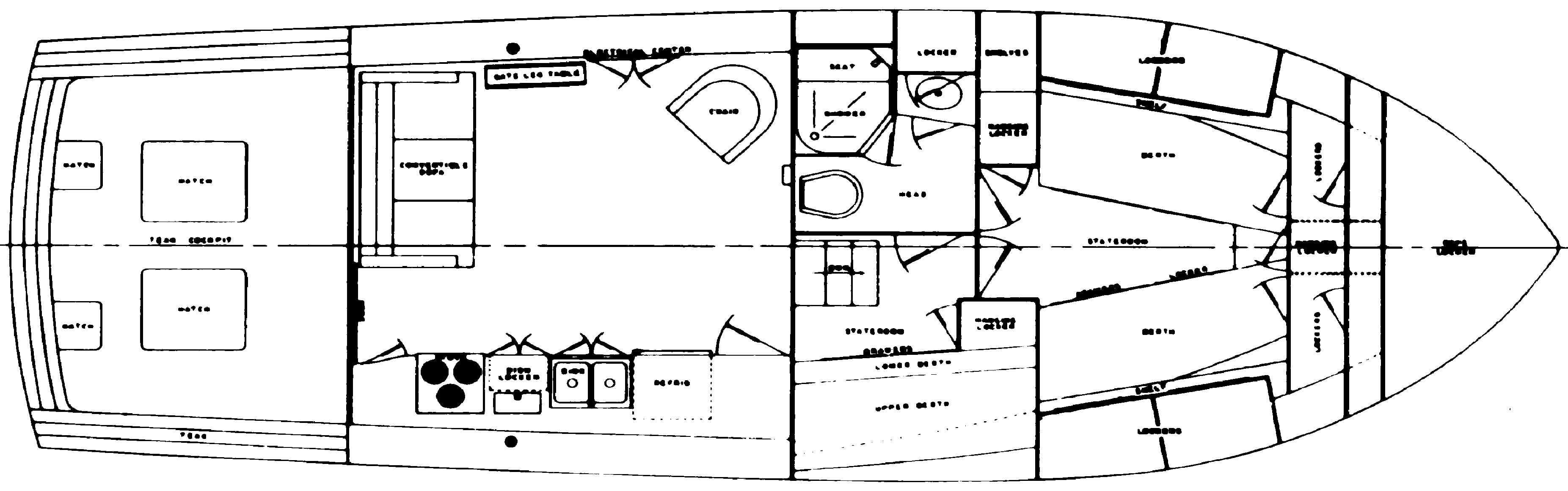 Egg Harbor Yachts 40 Sedan floor plan