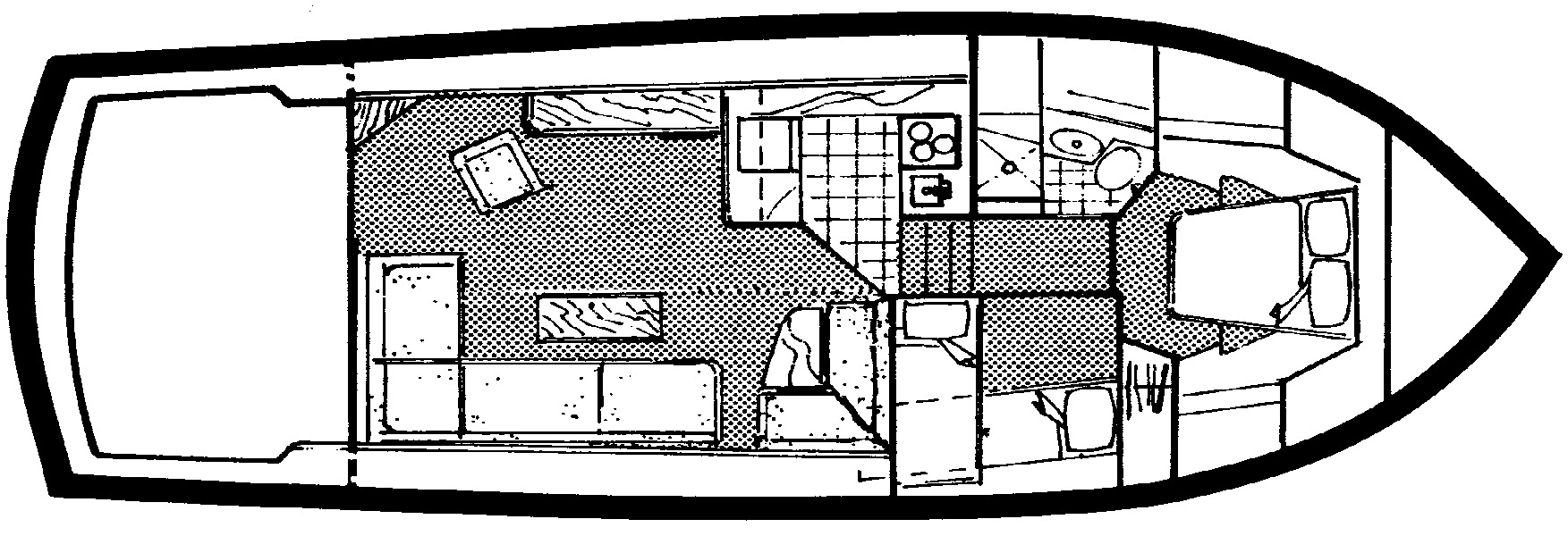 Egg Harbor Yachts 41 Convertible floor plan