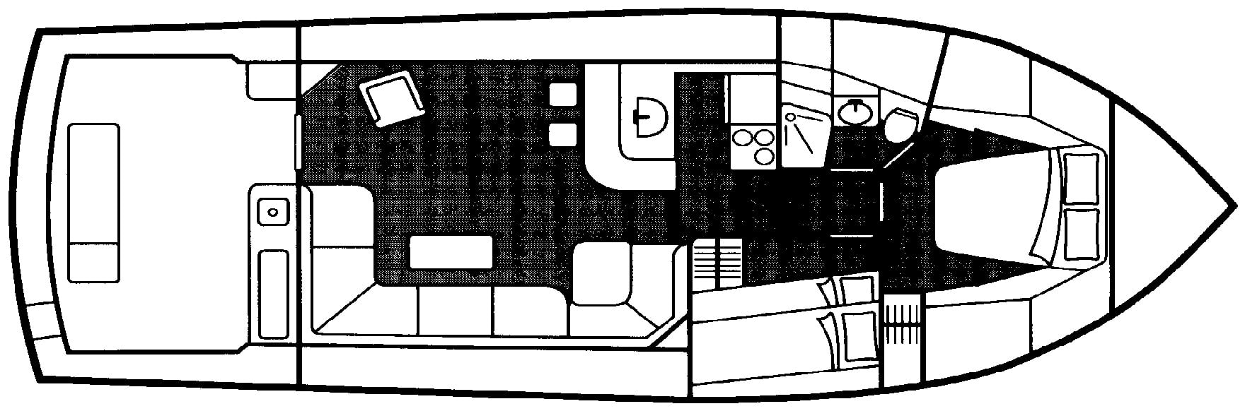 Egg Harbor Yachts 42 Convertible floor plan