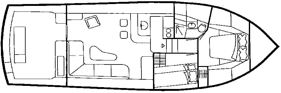 Egg Harbor Yachts 42 Sport Yacht floor plan