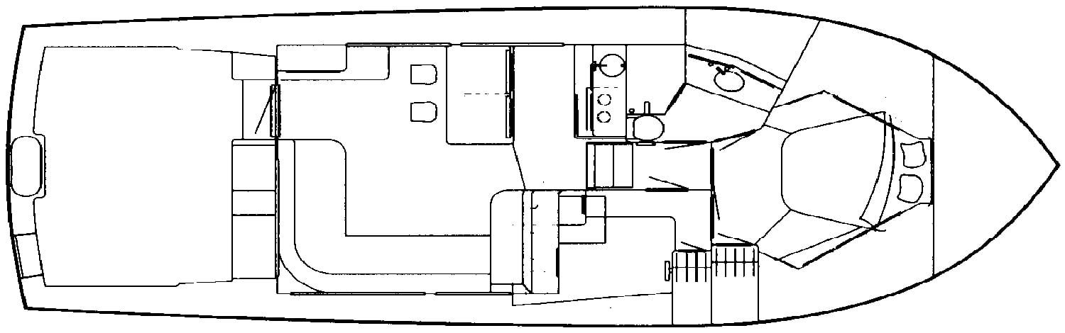Egg Harbor Yachts 43 Sport Yacht floor plan