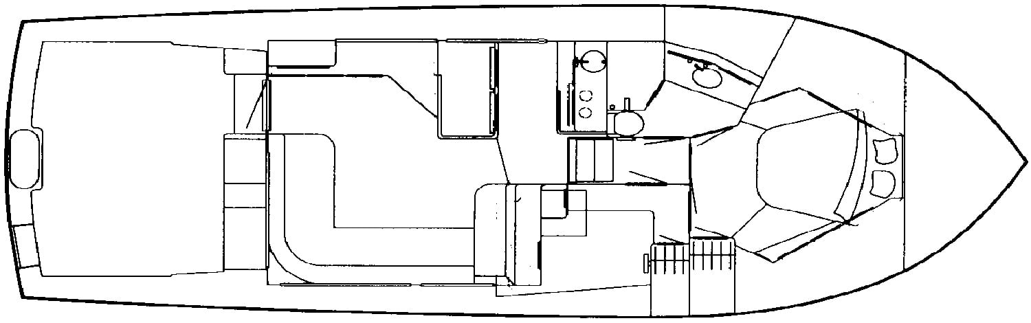 Egg Harbor Yachts 43 Sport Yacht floor plan