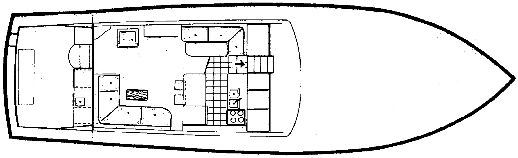 Egg Harbor Yachts 54 Convertible floor plan