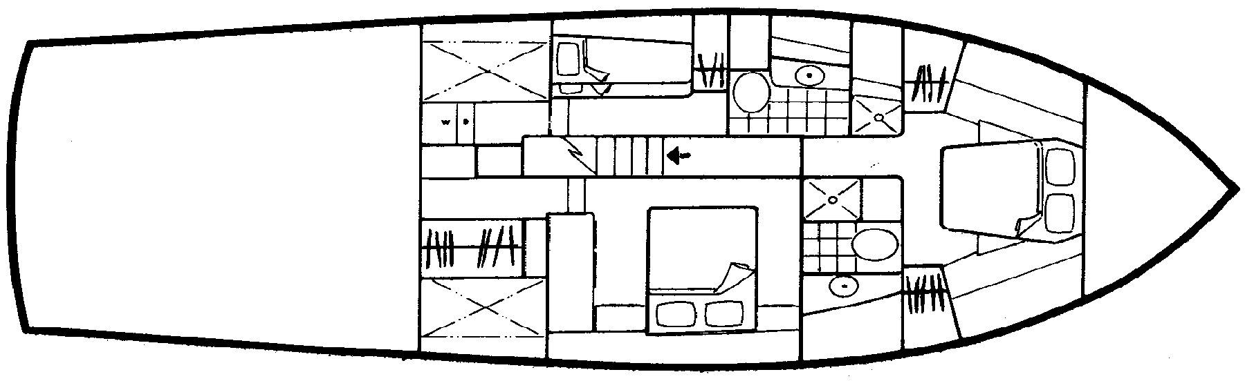 Egg Harbor Yachts 54 Convertible floor plan