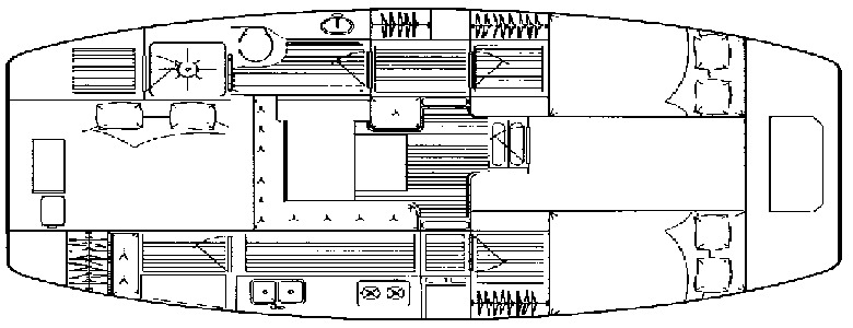 Endeavour TrawlerCat 36 floor plan