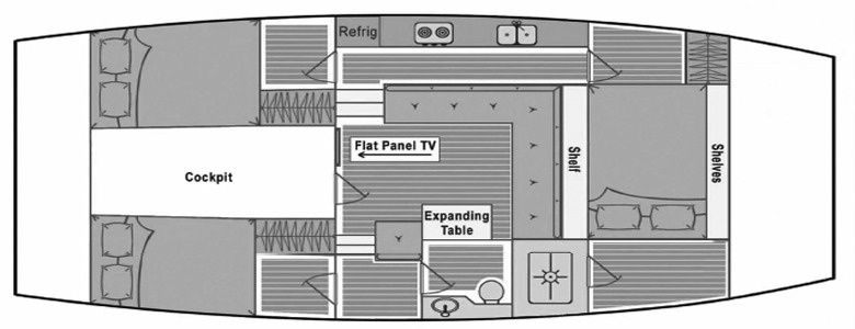 Endeavour TrawlerCat 36 floor plan