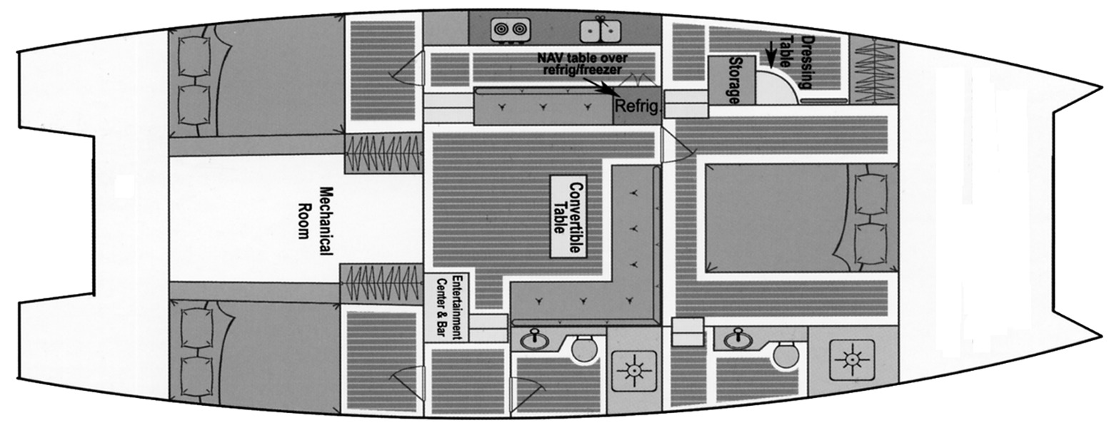 Endeavour 44 TrawlerCat floor plan