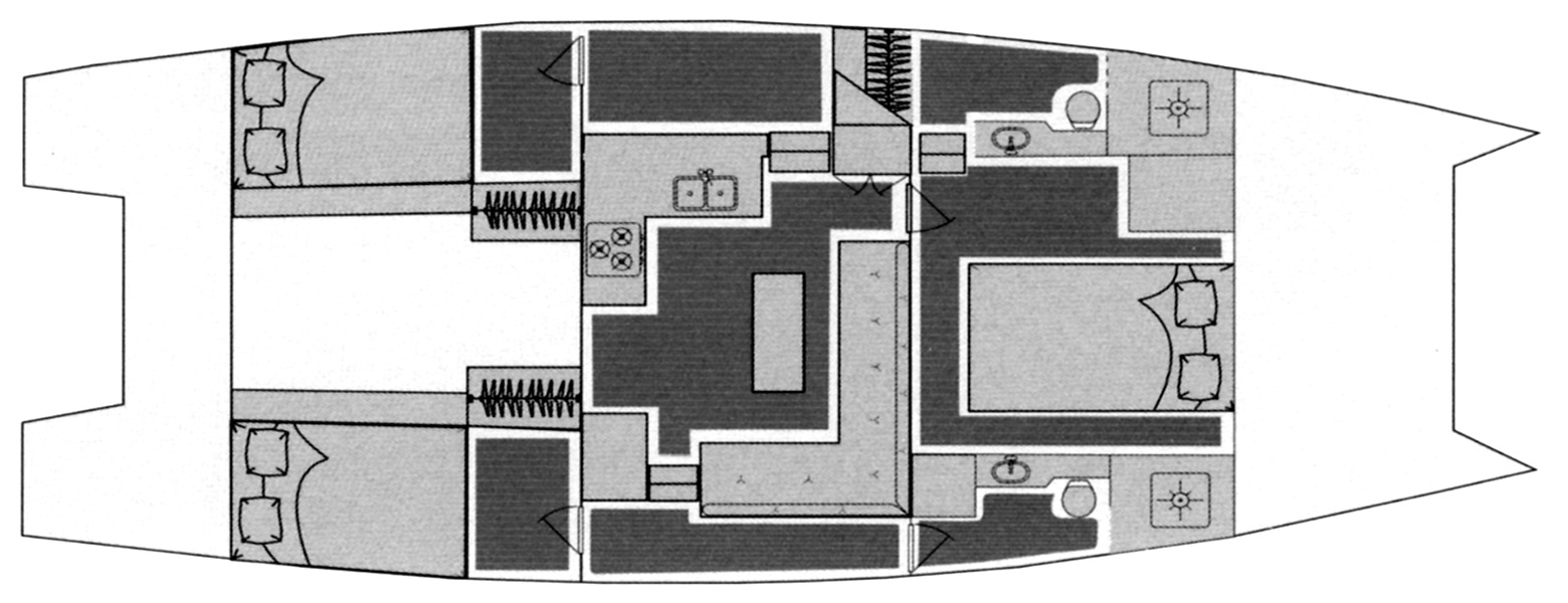 Endeavour 44 TrawlerCat floor plan