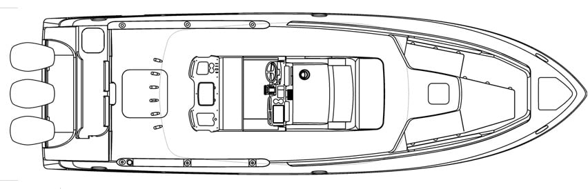 Everglades 350-355-365 Center Console floor plan