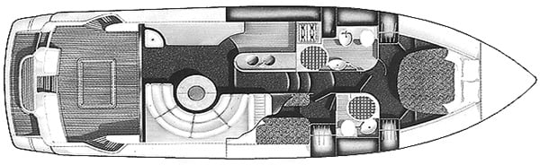 Fairline Yachts 43 Squadron floor plan