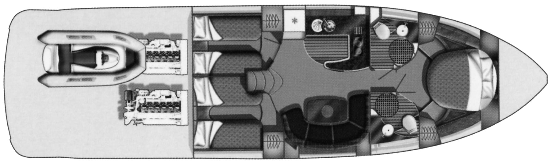 Fairline Yachts 52 Targa floor plan