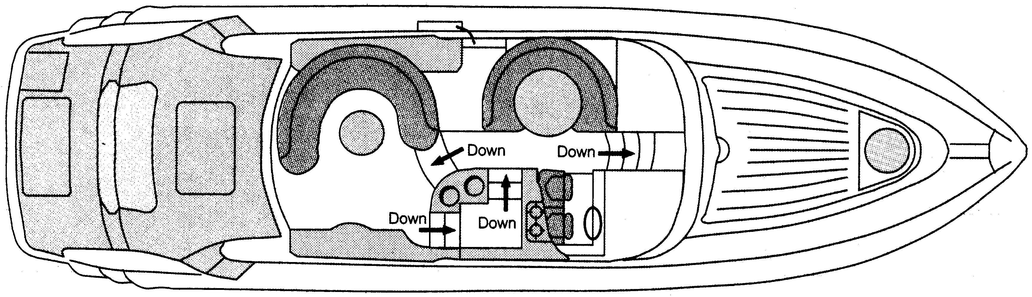 Fairline Yachts 55 Squadron floor plan