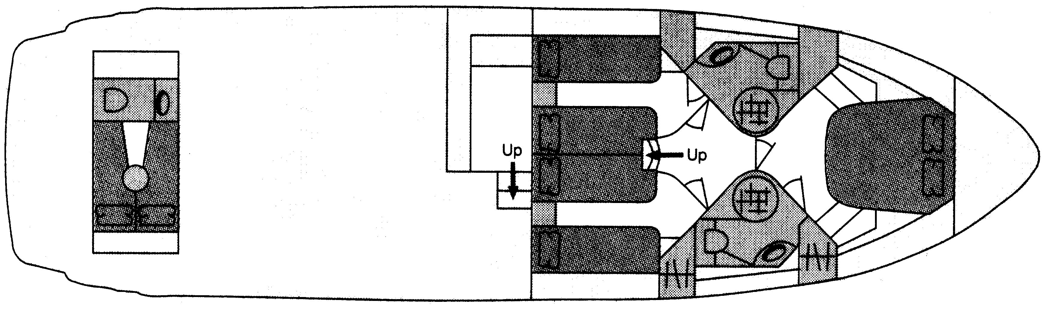 Fairline Yachts 55 Squadron floor plan