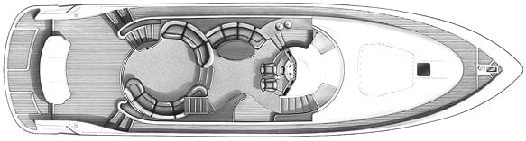 Fairline Yachts 62 Squadron floor plan