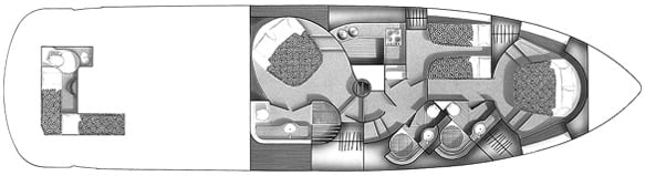 Fairline Yachts 62 Squadron floor plan