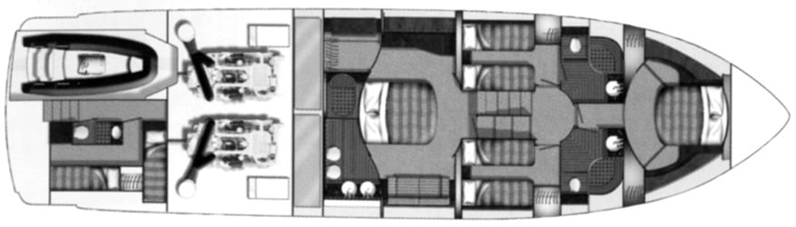 Fairline Yachts 74 Squadron floor plan