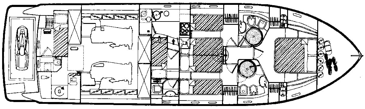 Ferretti Yachts 53 floor plan