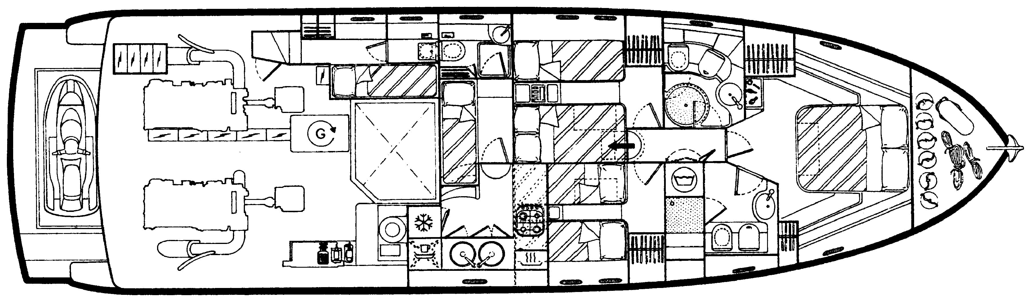Ferretti Yachts 57 floor plan
