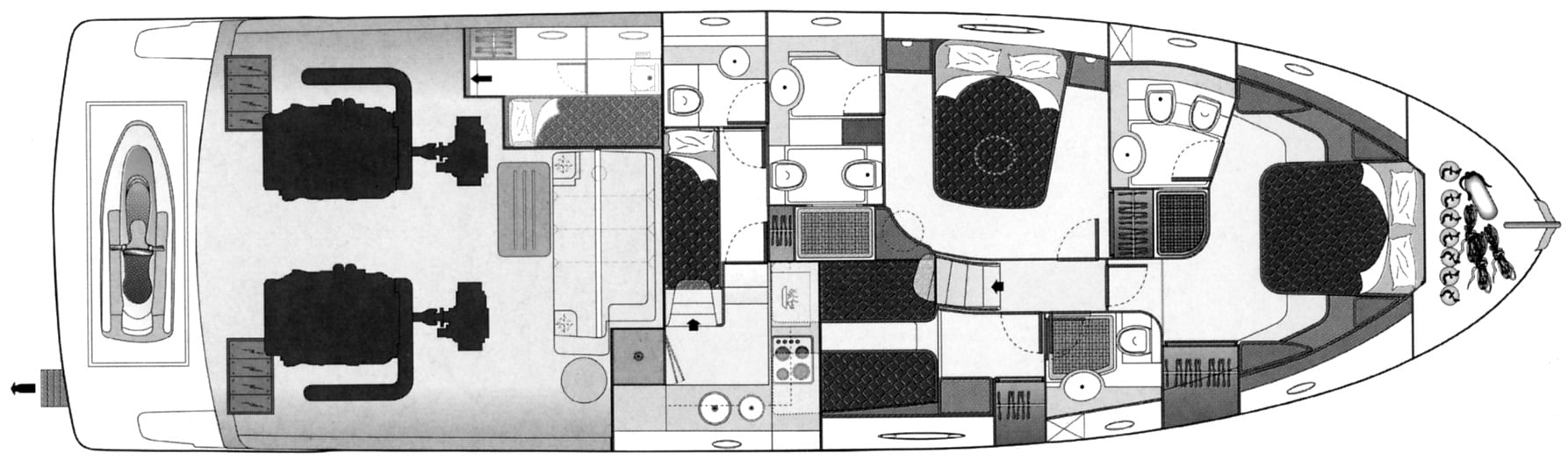 Ferretti Yachts 590 floor plan