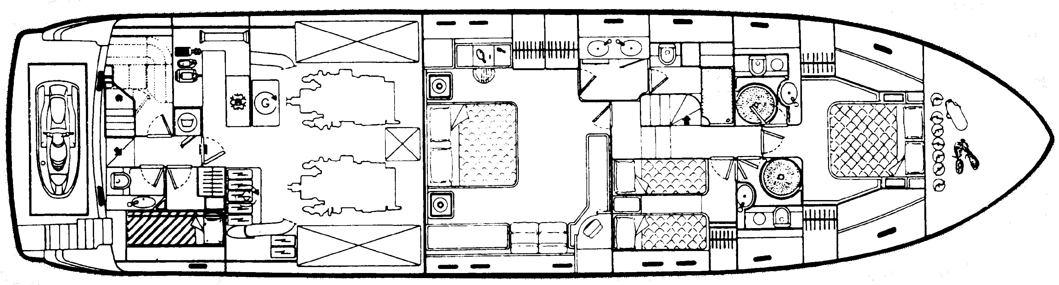 Ferretti Yachts 72 Flybridge floor plan