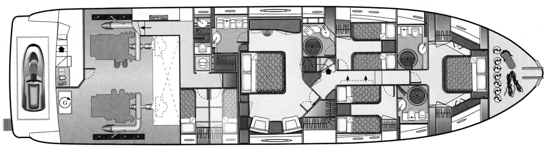 Ferretti Yachts 760 floor plan