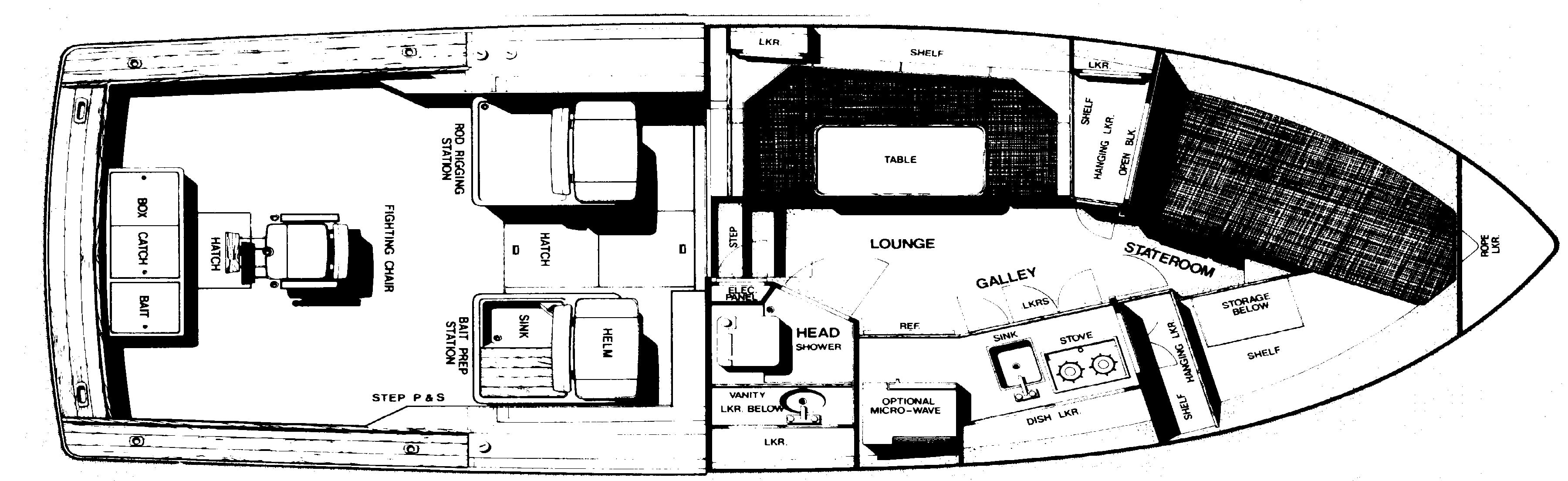 Formula 31 SC Express floor plan