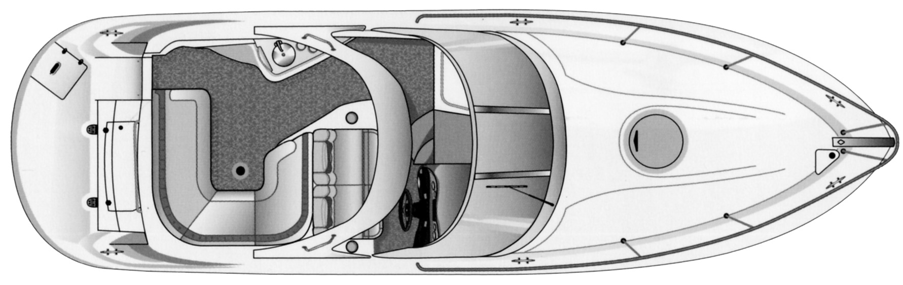 Four Winns 278 Vista; V285 floor plan