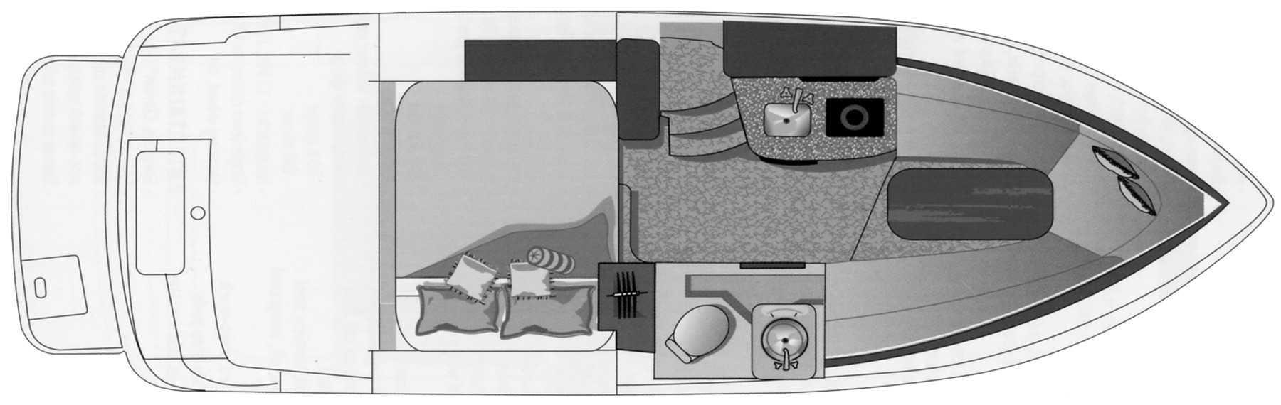 Four Winns 278 Vista; V285 floor plan