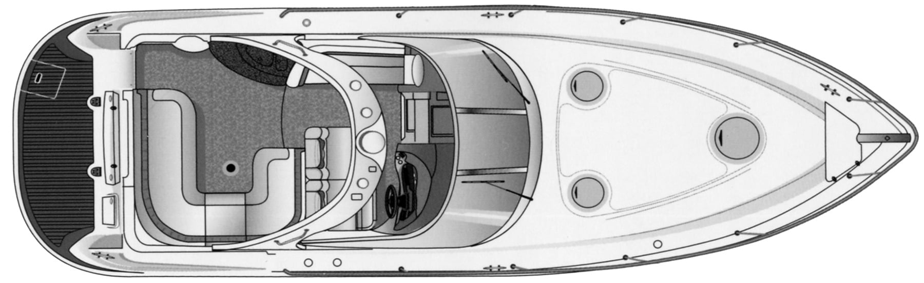 Four Winns 318 Vista; V335 floor plan