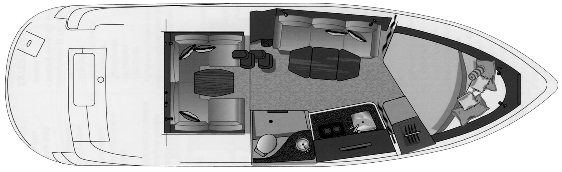 Four Winns 318 Vista; V335 floor plan