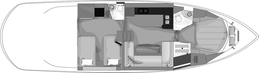 Four Winns V458; V475 floor plan
