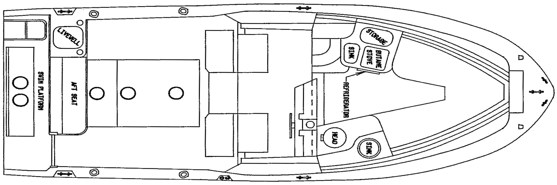 Grady-White 272 Sailfish floor plan