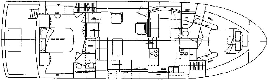 Dyna 53 Cockpit Motor Yacht floor plan