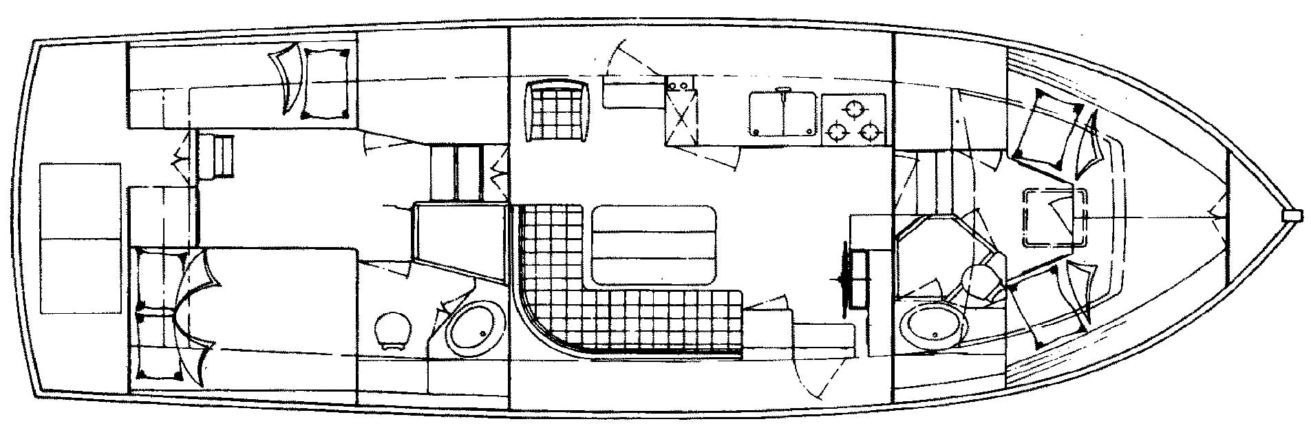 Grand Banks Yachts 36 Classic floor plan