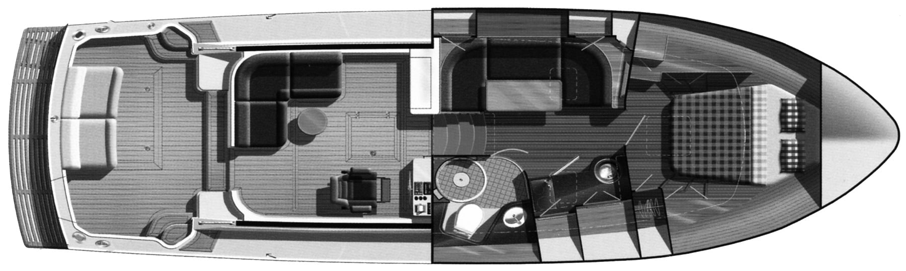 Grand Banks Yachts Eastbay 39 SX floor plan