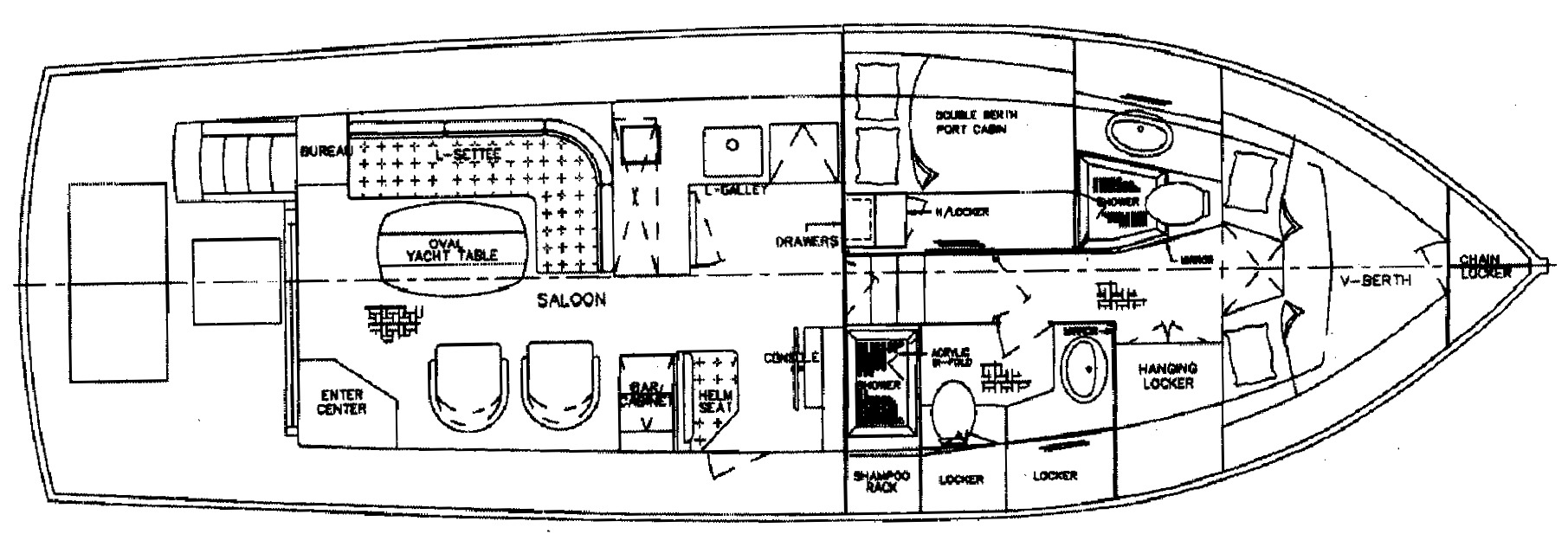 Grand Banks Yachts 42 Europa floor plan