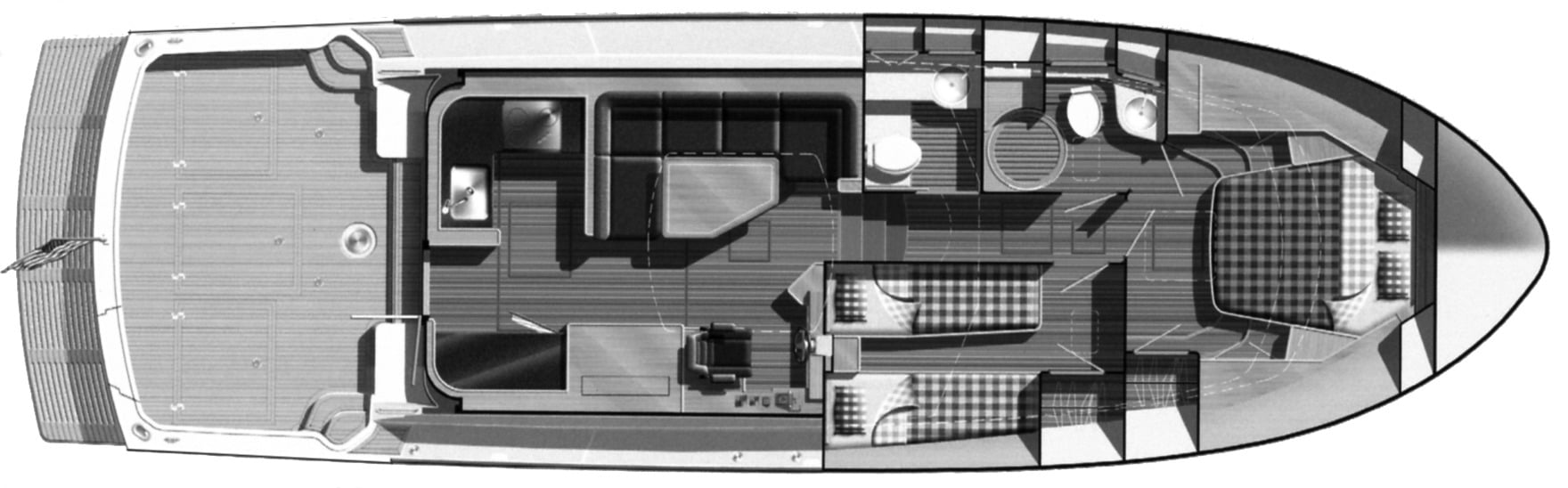 Grand Banks Yachts Eastbay 45 SX floor plan