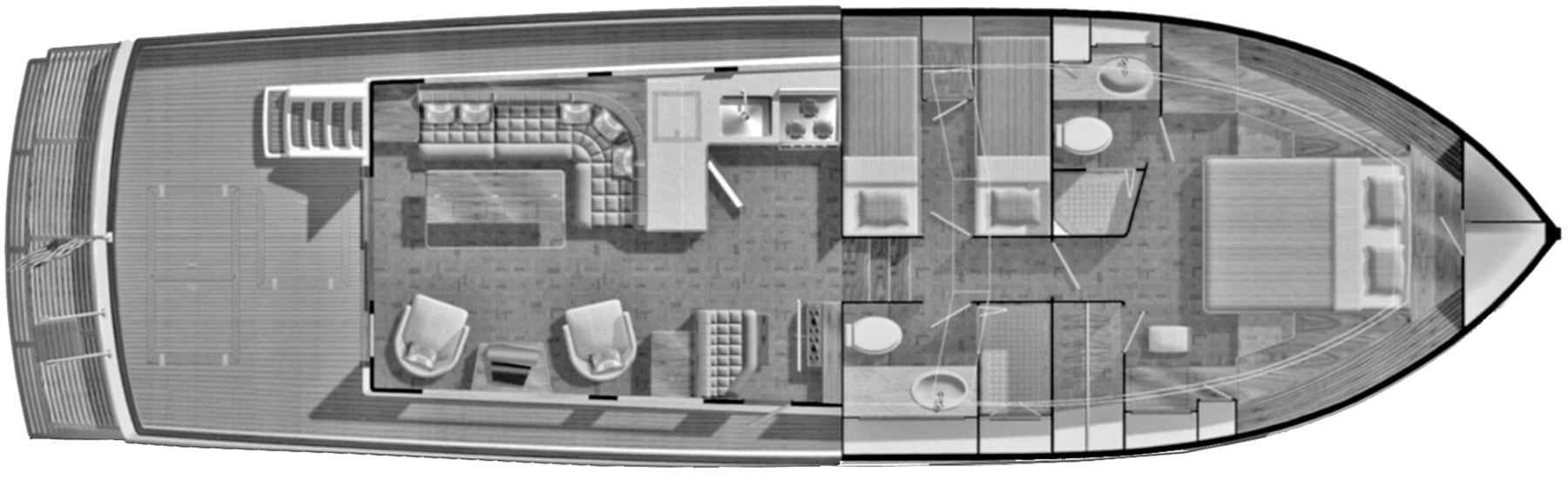 Grand Banks Yachts 46 Europa floor plan