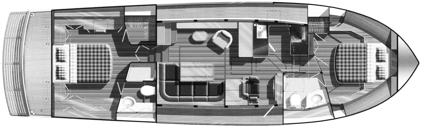 Grand Banks Yachts 47 Heritage CL floor plan