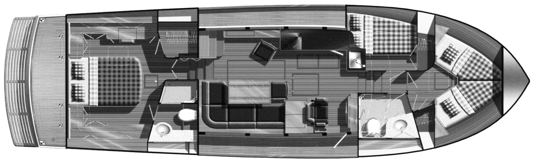 Grand Banks Yachts 47 Heritage CL floor plan