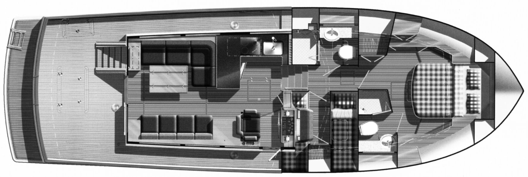 Grand Banks Yachts 47 Heritage EU floor plan
