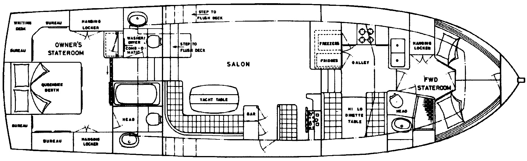 Grand Banks Yachts 49 Motor Yacht floor plan