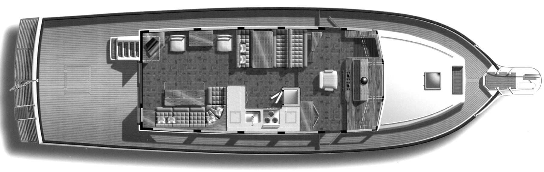 Grand Banks Yachts 52 Europa floor plan