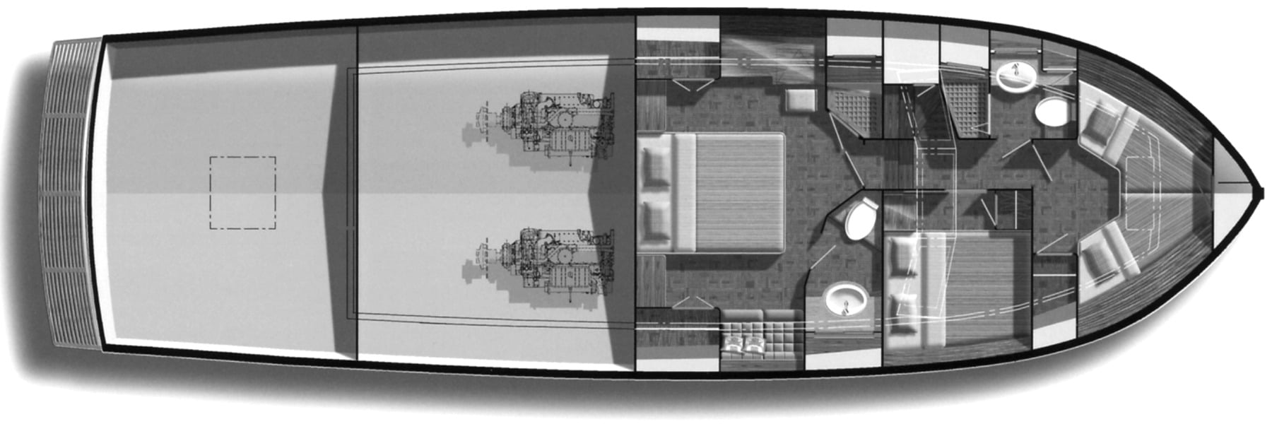 Grand Banks Yachts 52 Europa floor plan