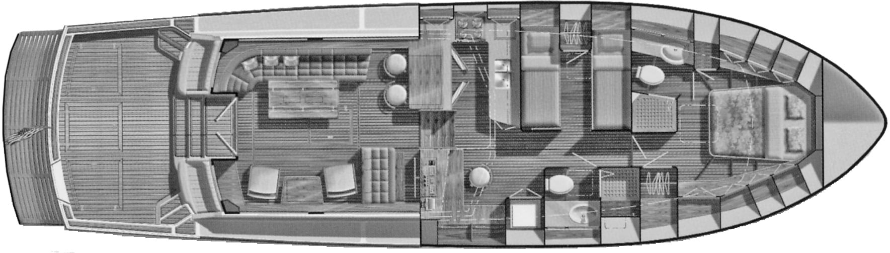 Grand Banks Yachts Eastbay 54 SX floor plan