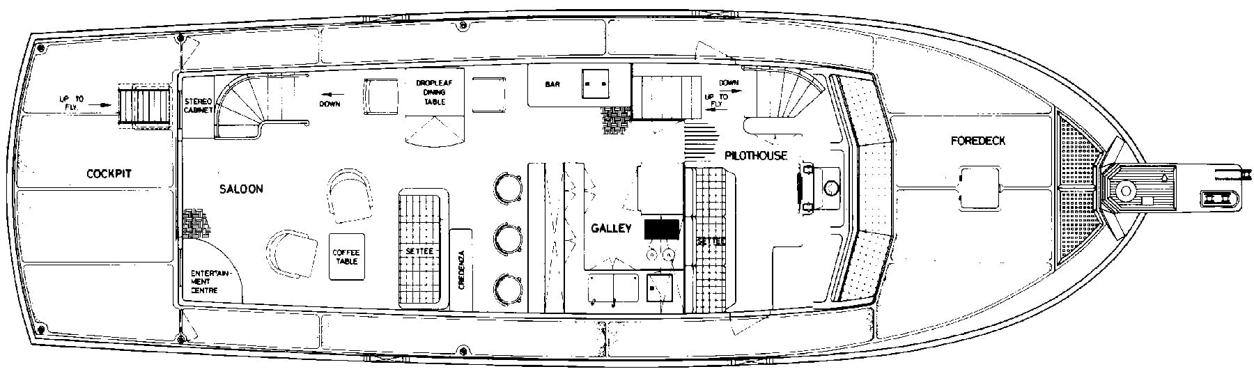 Grand Banks Yachts 58 Classic floor plan
