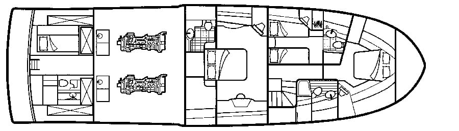 Grand Banks Yachts 64 Aleutian RP floor plan